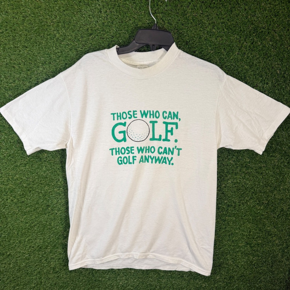 Spring Ford Classic Sportswear Mens Large White Golf Graphic T Shirt vintge 90's